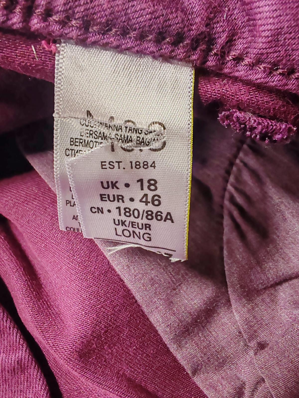 Skinny Jeans | UK 18 Long | Purple | Cotton