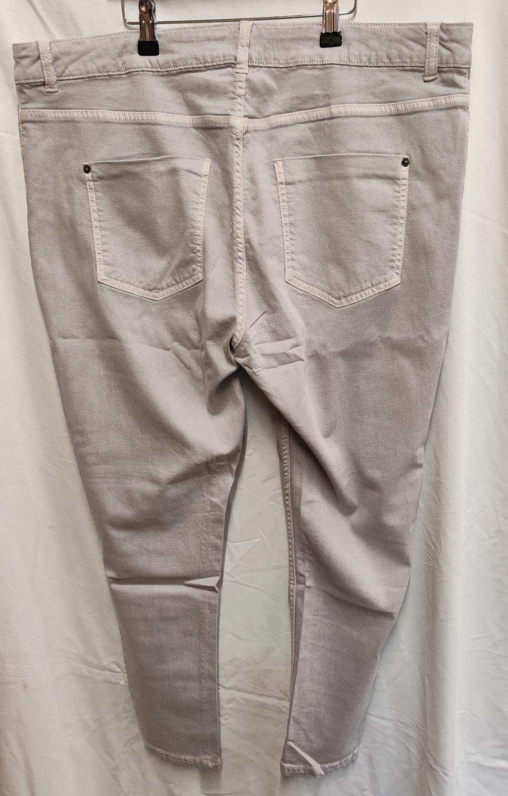 Skinny Jeans | UK 20 | Light Gray | Cotton