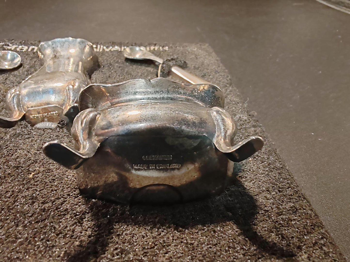 Gernadier silversmiths condiment set
