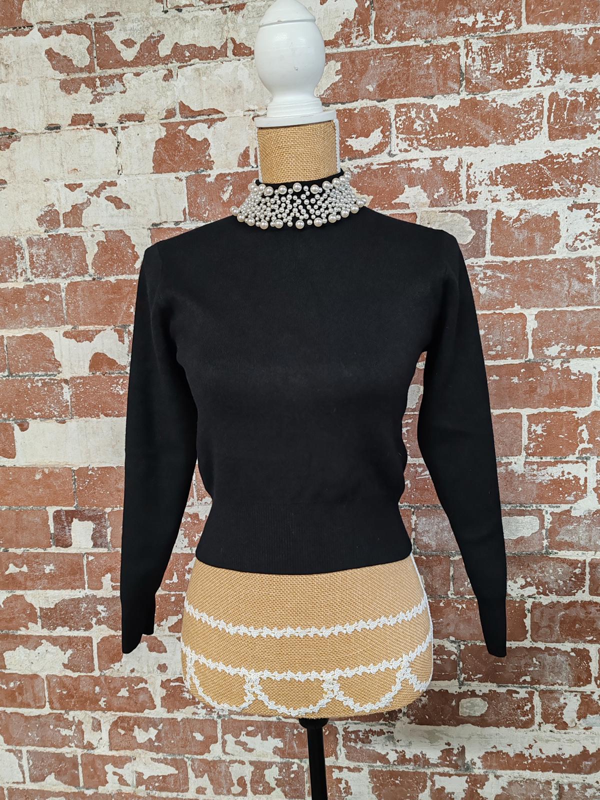 River Island | UK 10 Petite | Black Jumper | Viscose