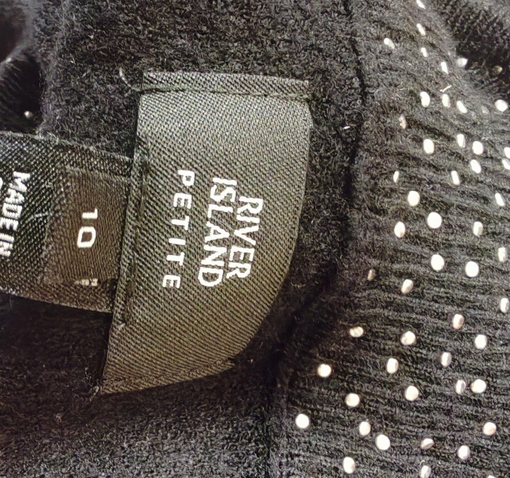 River Island | UK 10 Petite | Black Jumper | Viscose