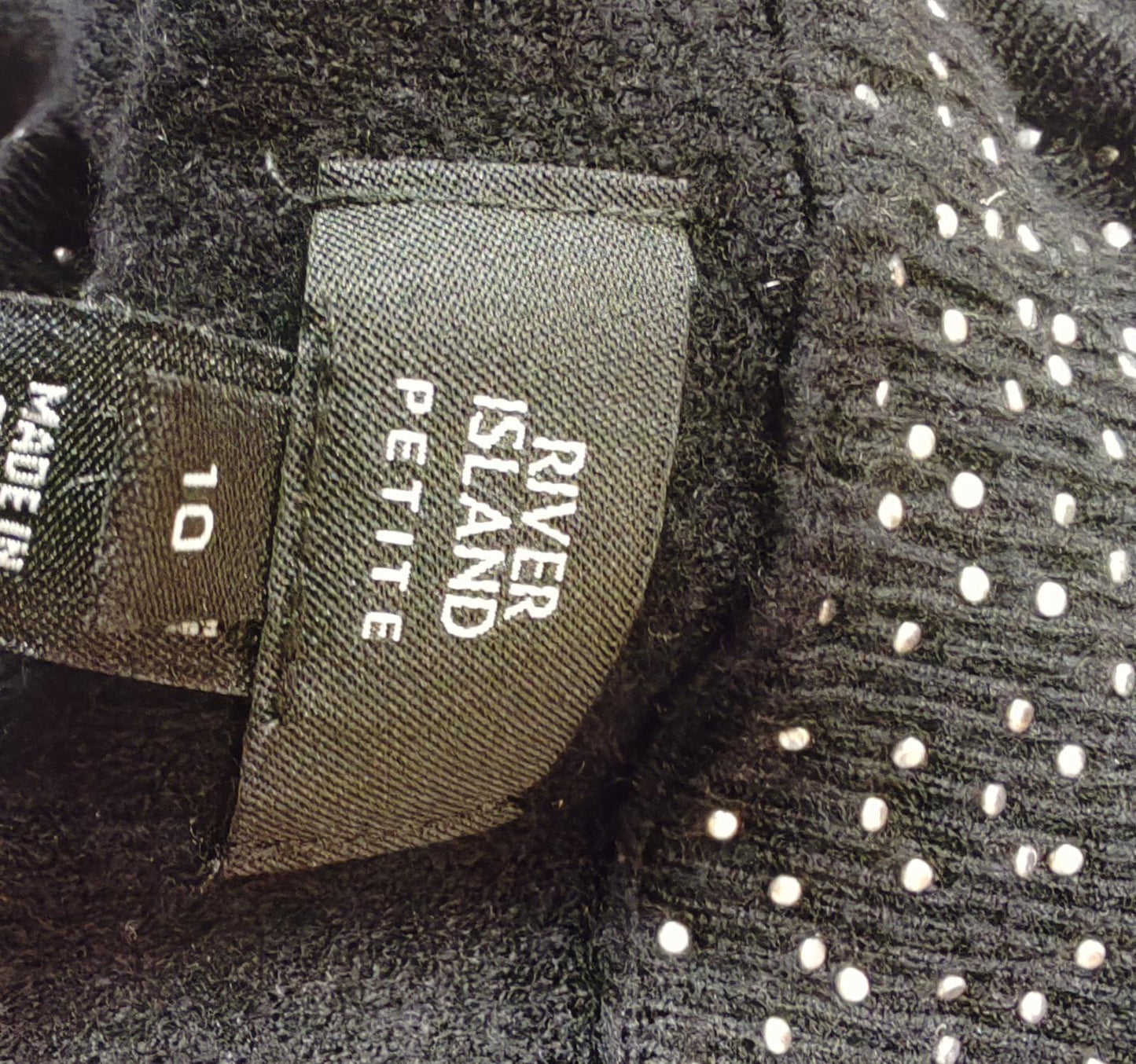 River Island | UK 10 Petite | Black Jumper | Viscose