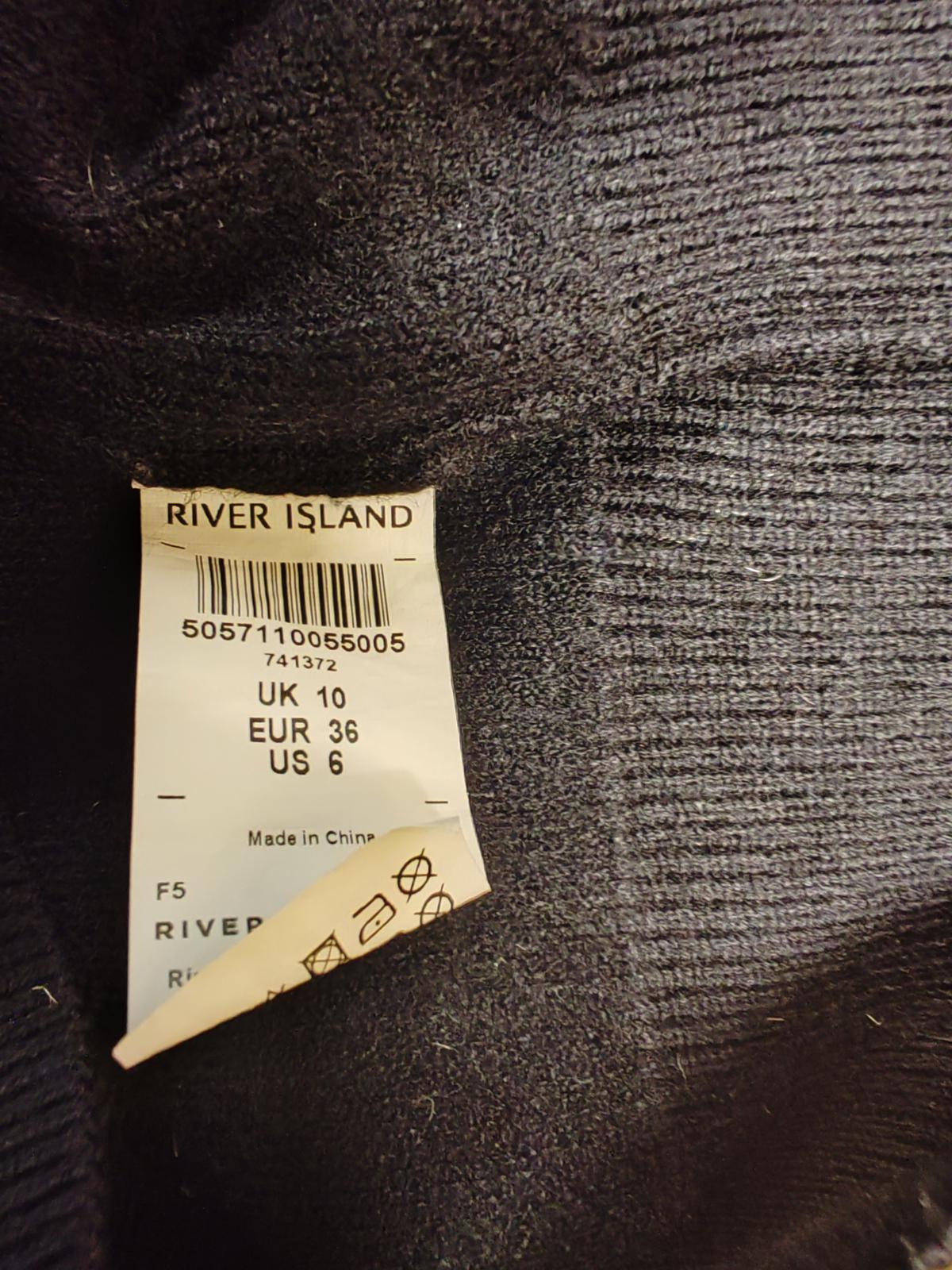 River Island | UK 10 Petite | Black Jumper | Viscose