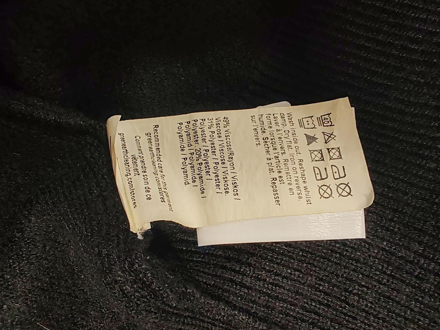 River Island | UK 10 Petite | Black Jumper | Viscose