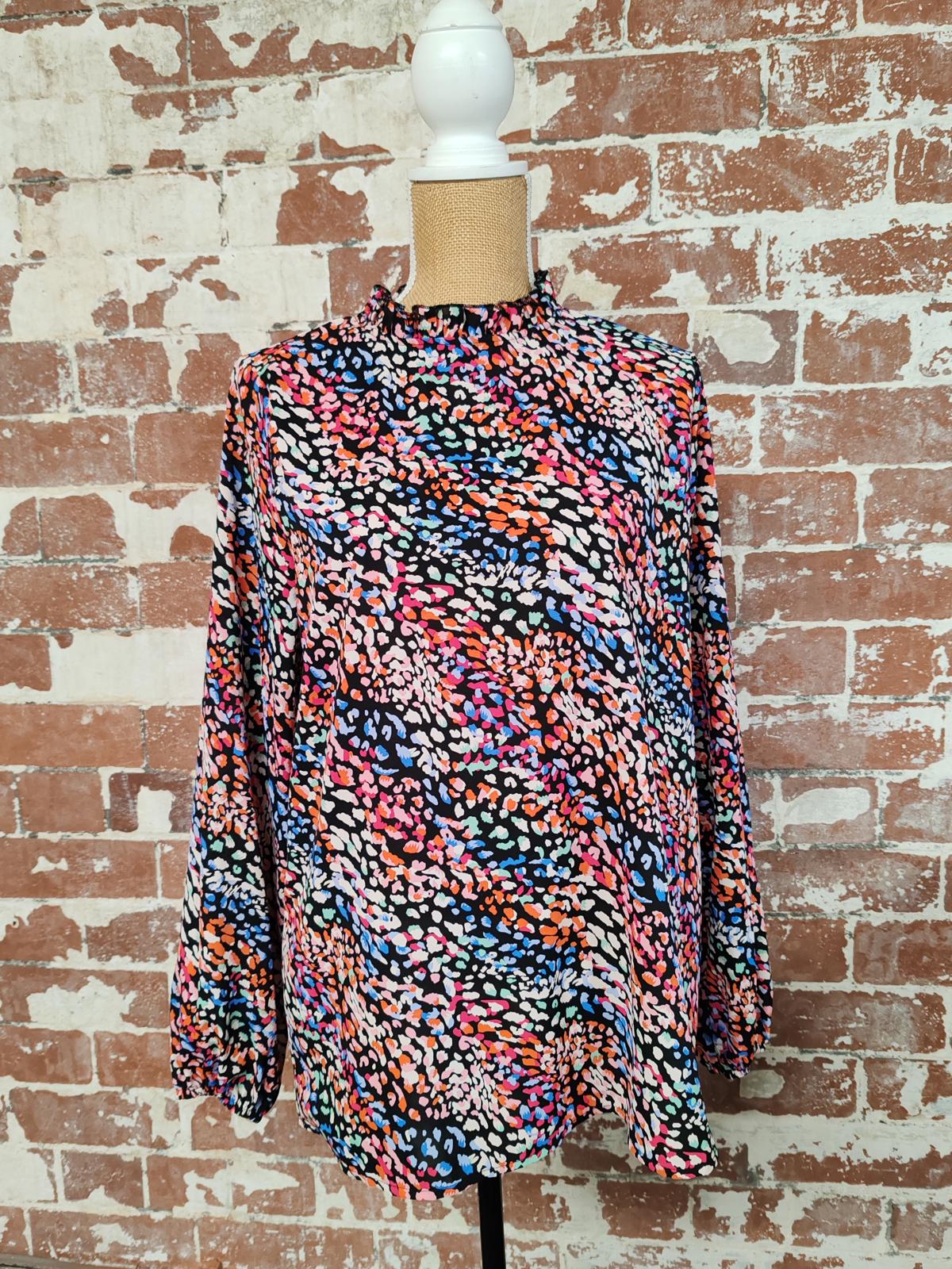 AX | UK 10 | Multi-coloured Top | Polyester