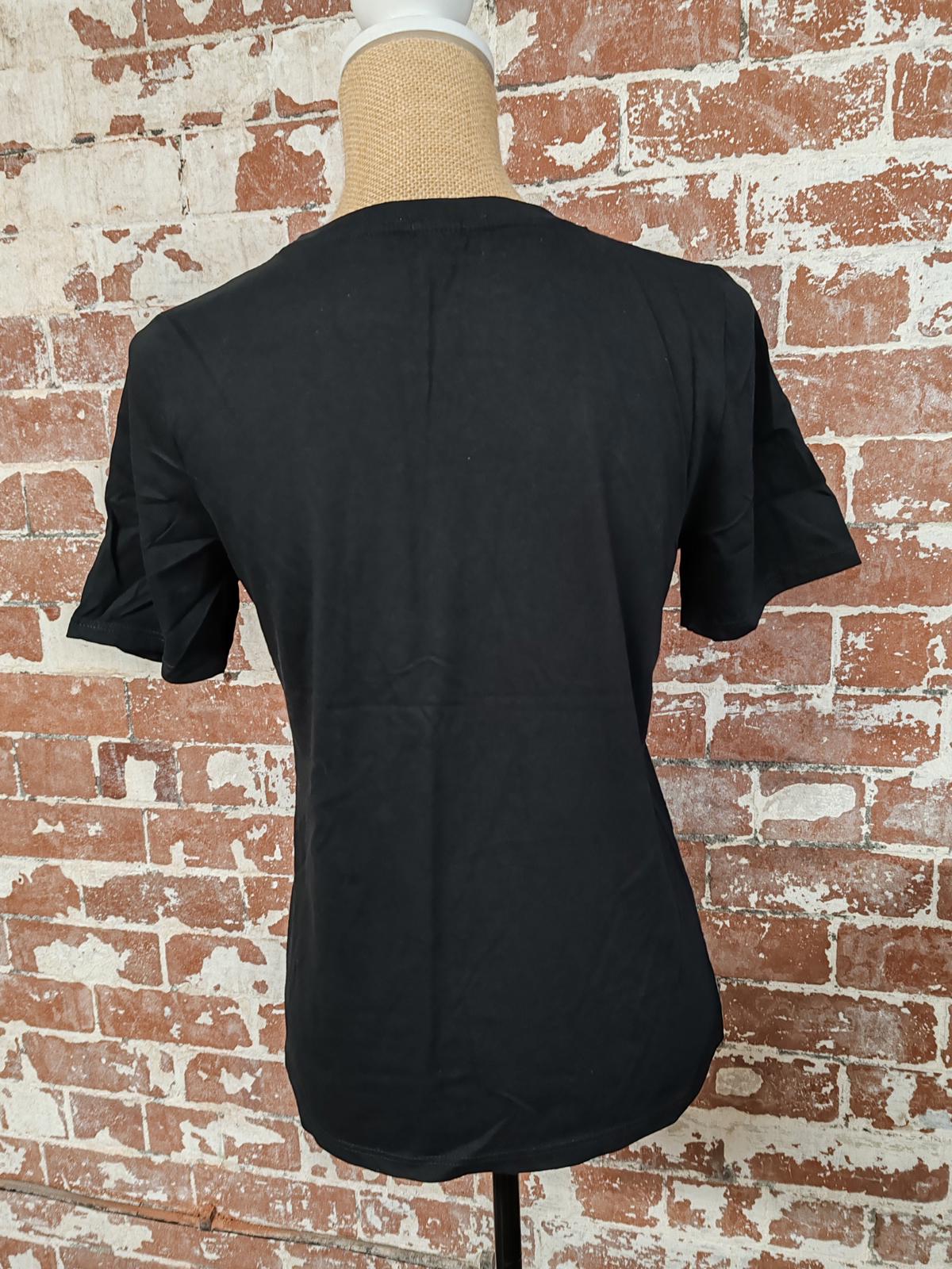 River Island | UK 10 | Black Butterfly TShirt | Cotton