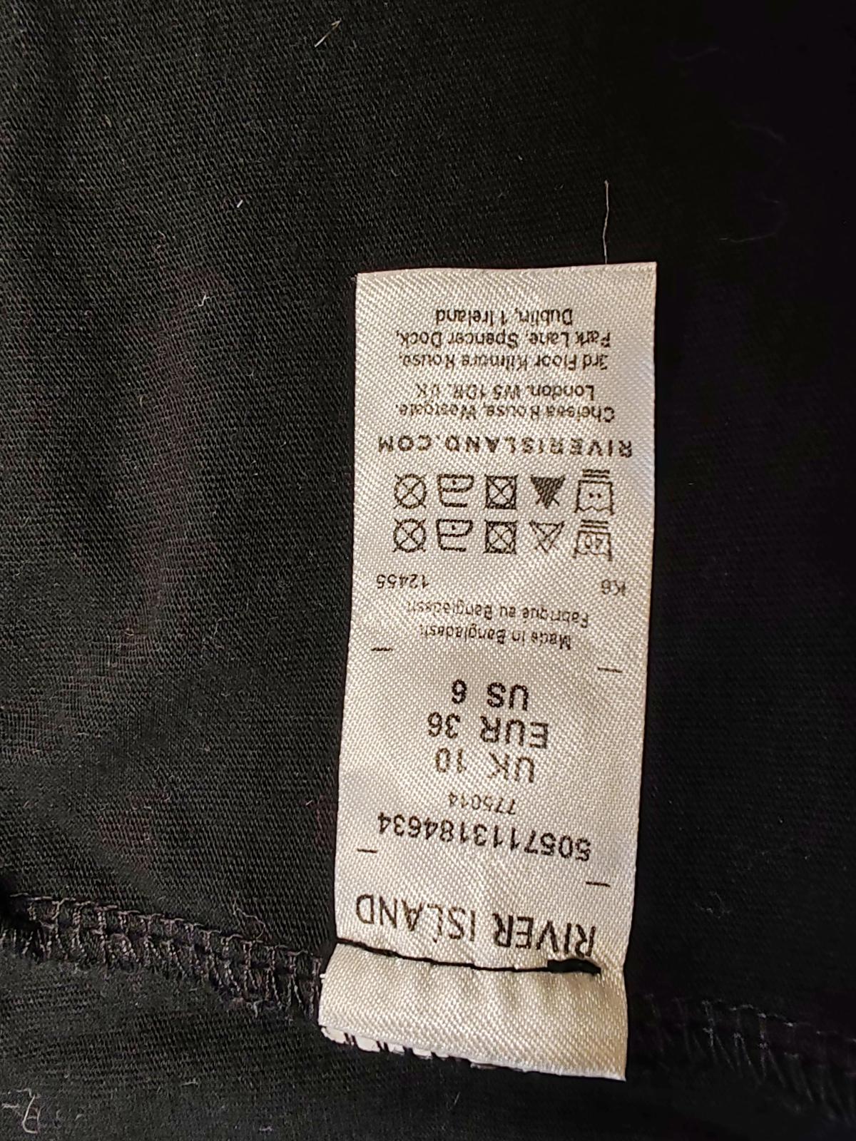 River Island | UK 10 | Black Butterfly TShirt | Cotton