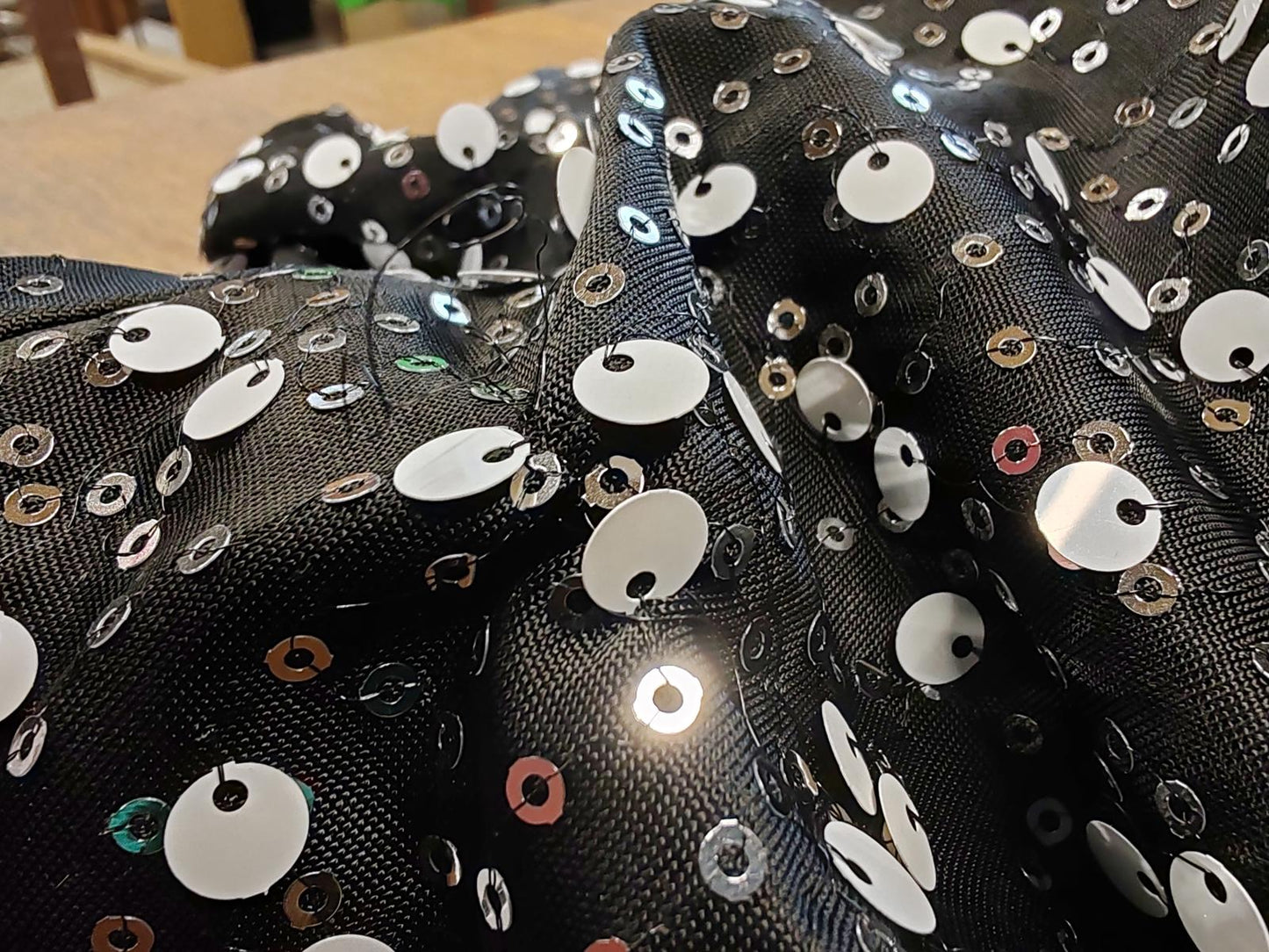 Jessica | UK 10 | Black with Sequin Dress | Polyester