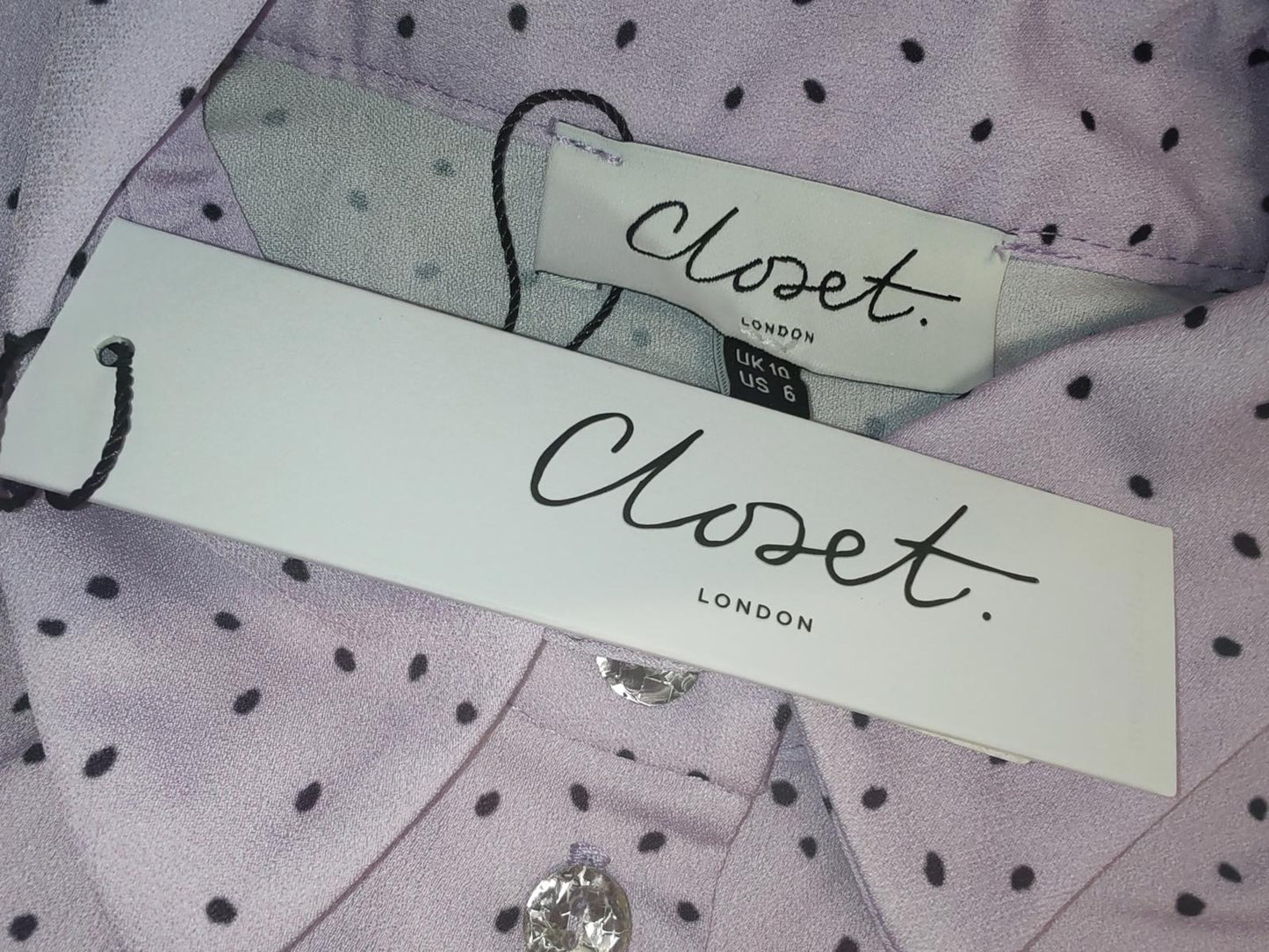 Closet London | UK 10 | Light Purple Dress |Polyester