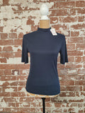 Next | M | Navy Ribbed TShirt | Cotton