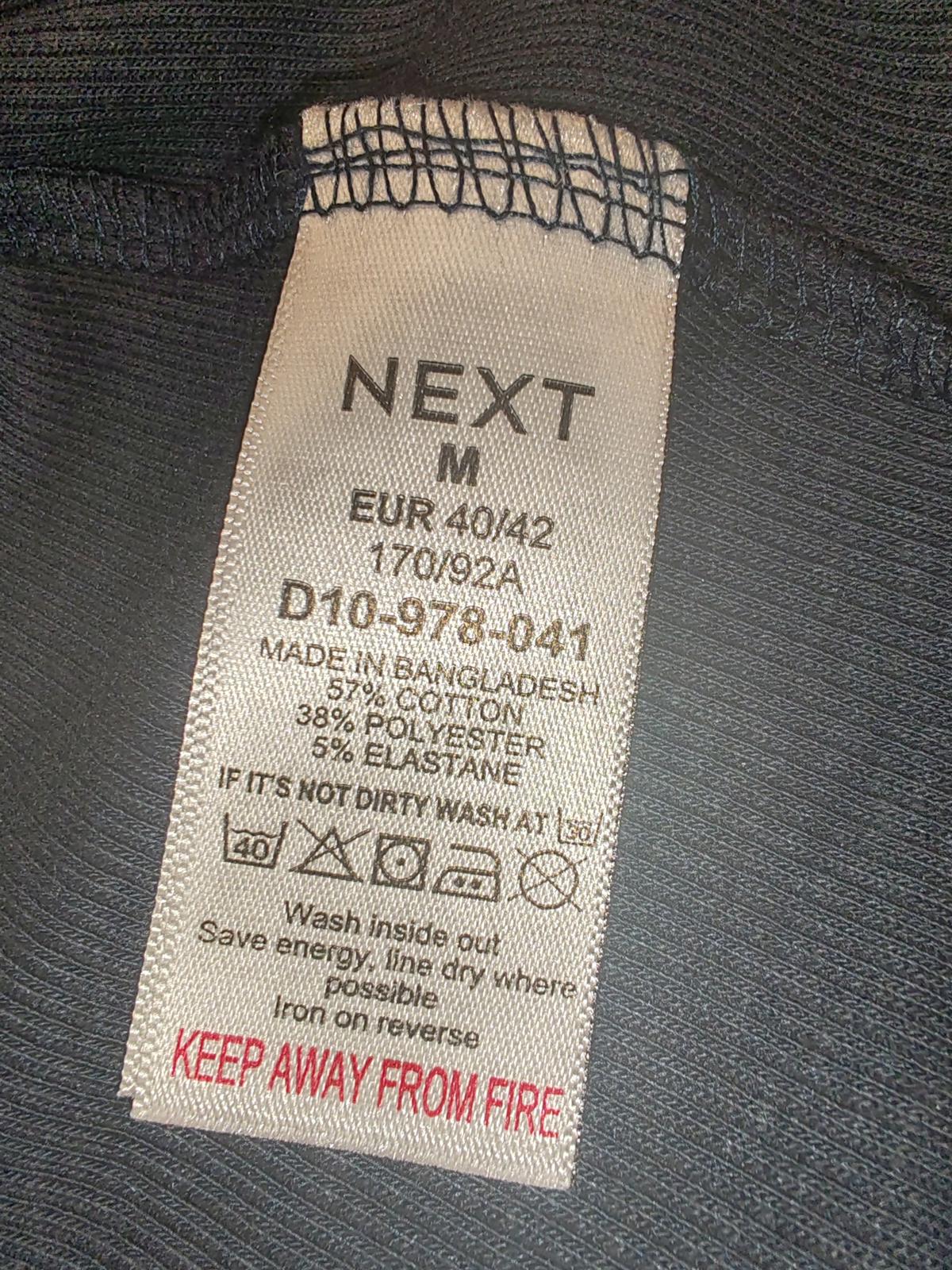 Next | M | Navy Ribbed TShirt | Cotton