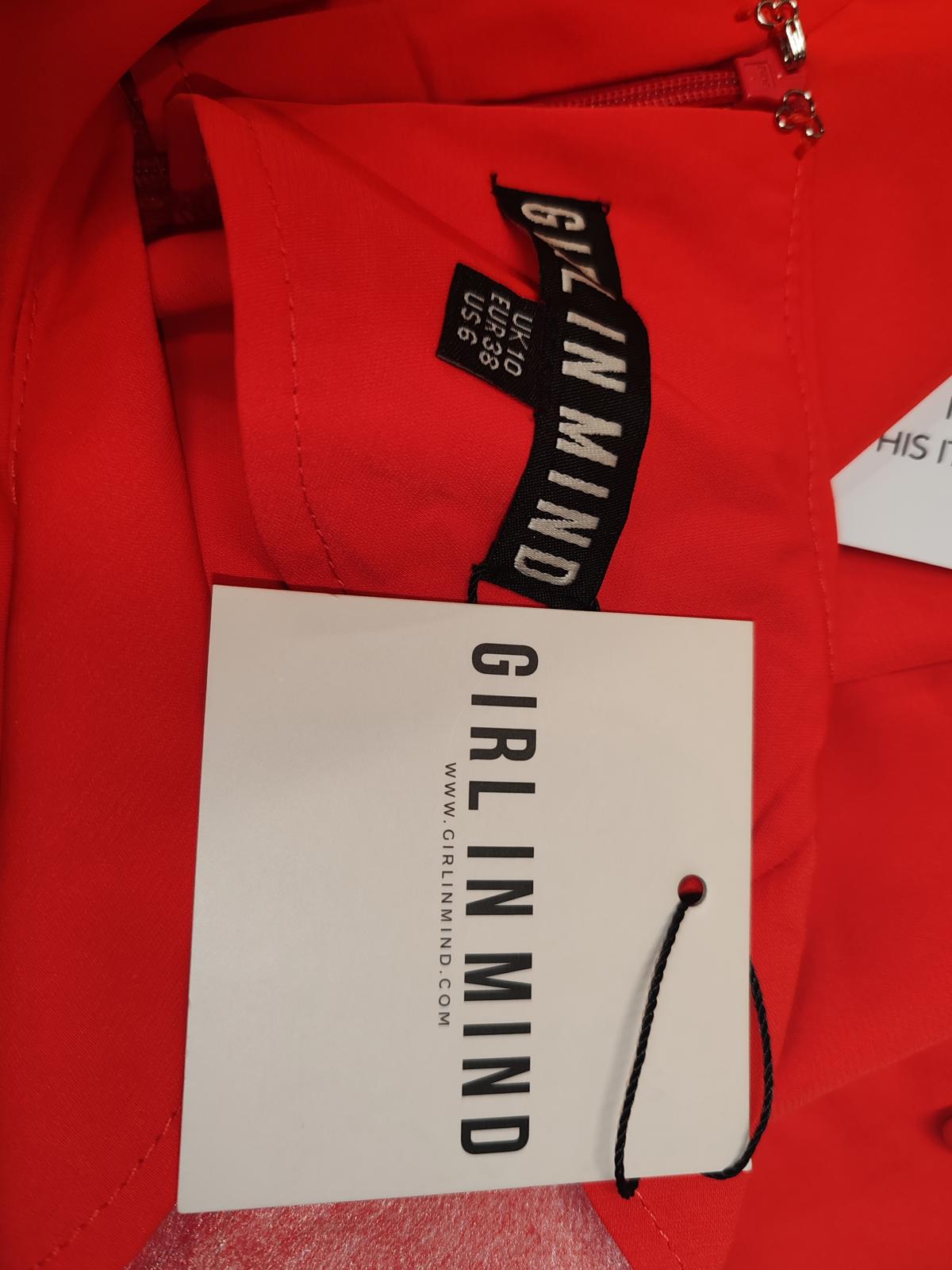 Girl In Mind | UK 10 | Red Dress | Polyester