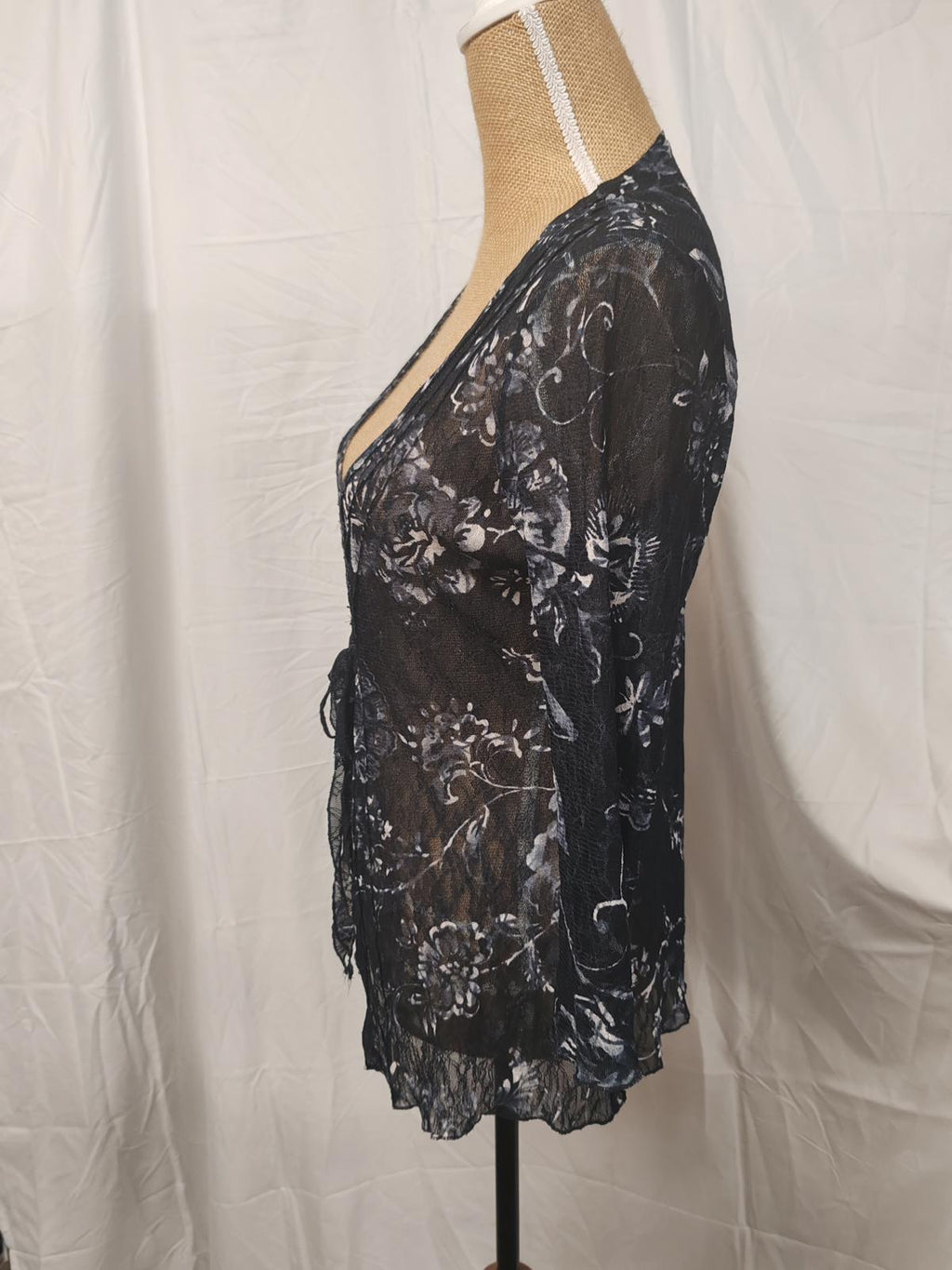 Per Una | UK 14 | Navy & White Blouse | Polyester