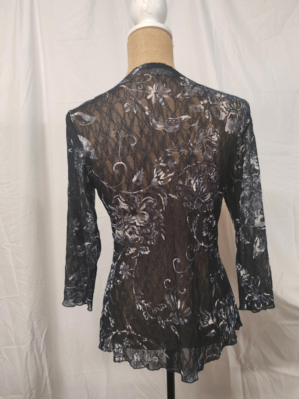 Per Una | UK 14 | Navy & White Blouse | Polyester