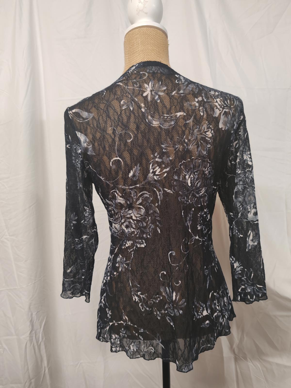 Per Una | UK 14 | Navy & White Blouse | Polyester