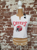 NFL | SIZE L | White Chiefs Crop Top | Cotton