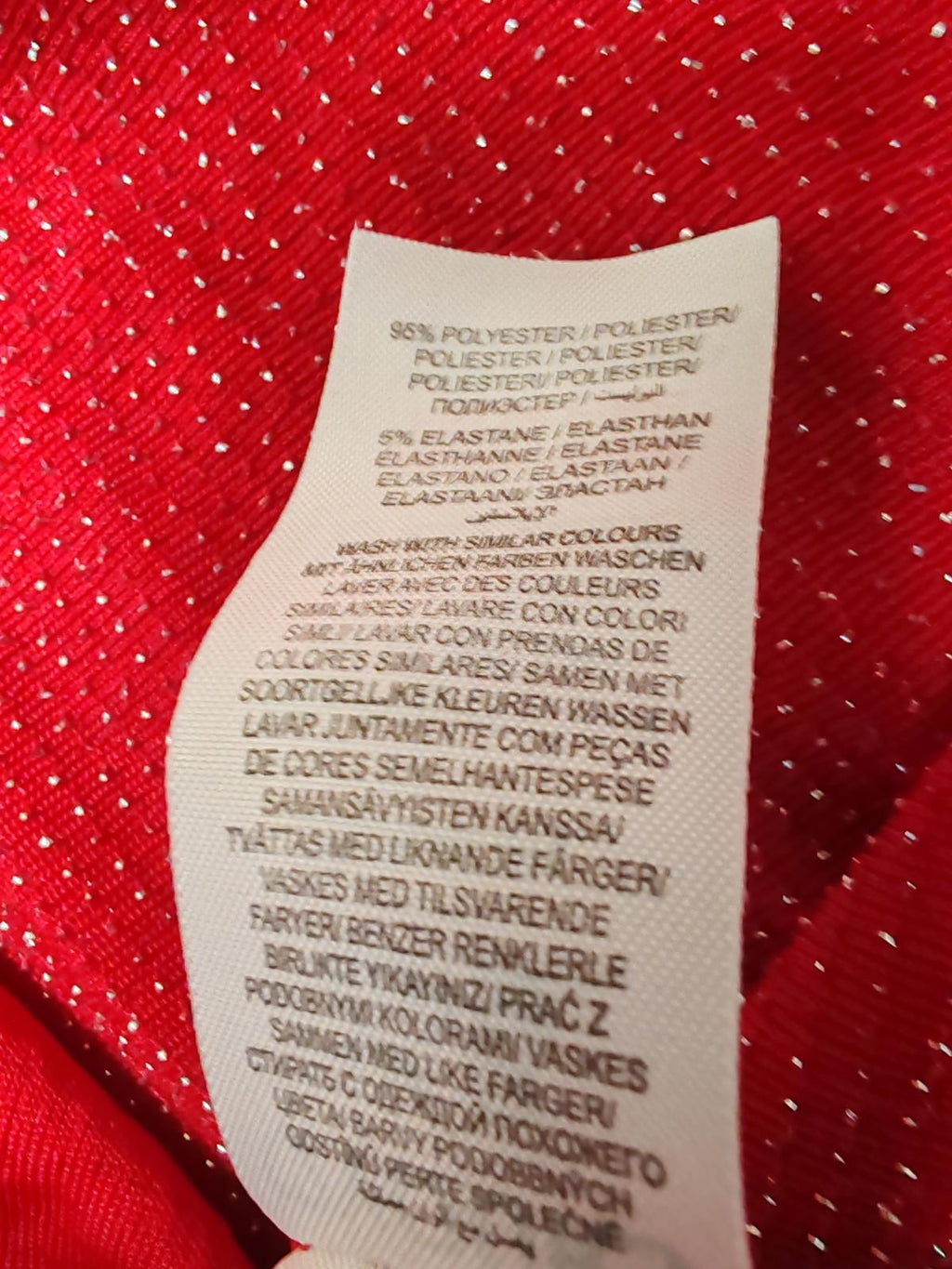 Limited | UK 22 | Red & sparkle Bodysuit | Polyester