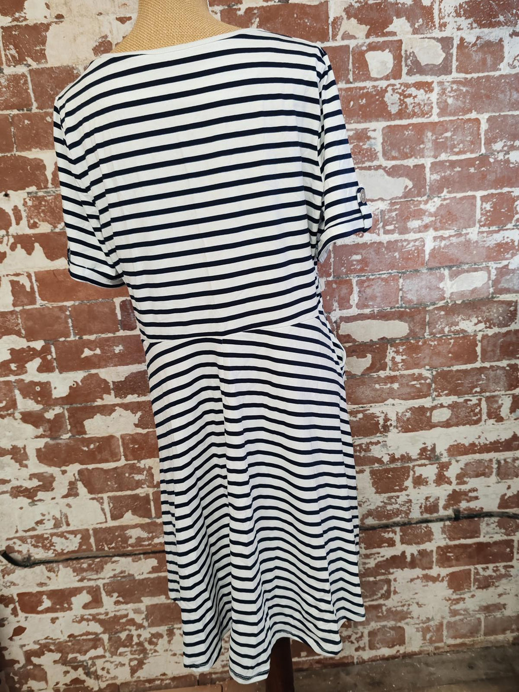 Dorothy Perkins | UK 22 | Navy & White Skater Dress | Cotton
