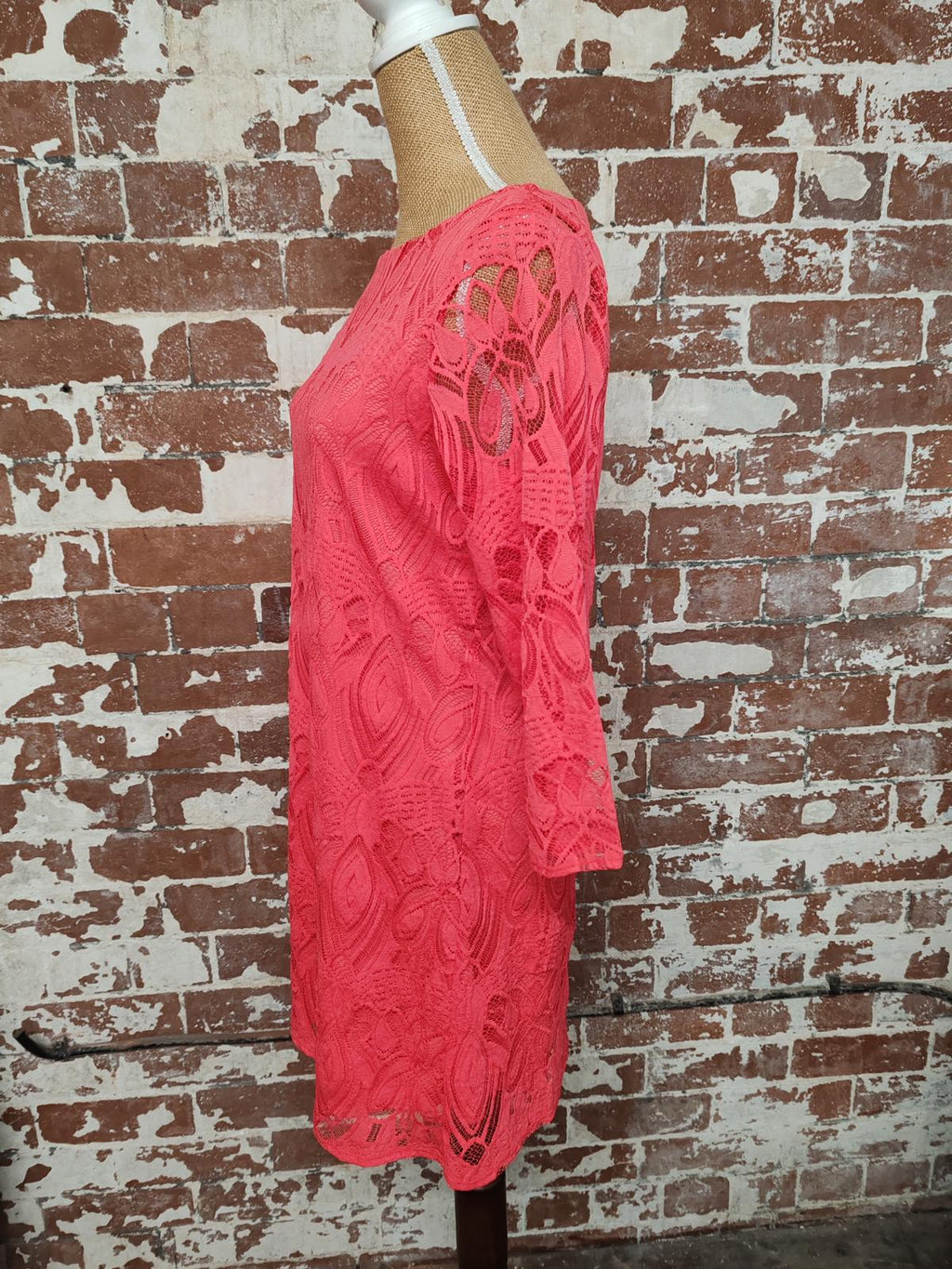 Principles | UK 12 | Coral Lace Dress | Polyester