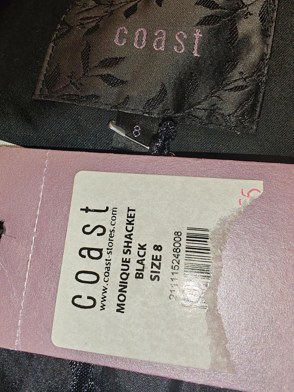 Coast | UK 8 | Black Monique Shacket | Polyester