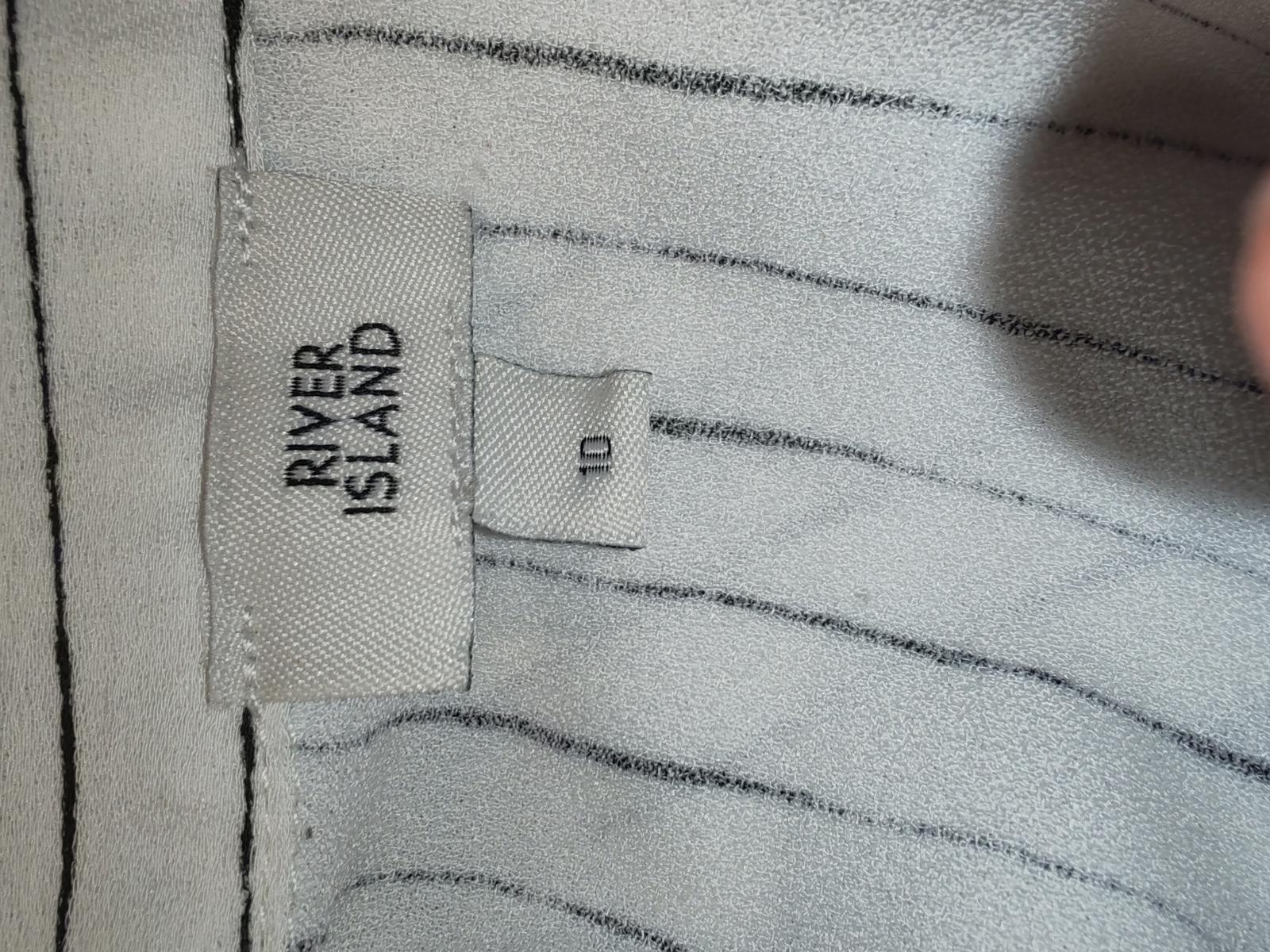 River Island | UK 10 | White Pinstripe Shirt | Polyester