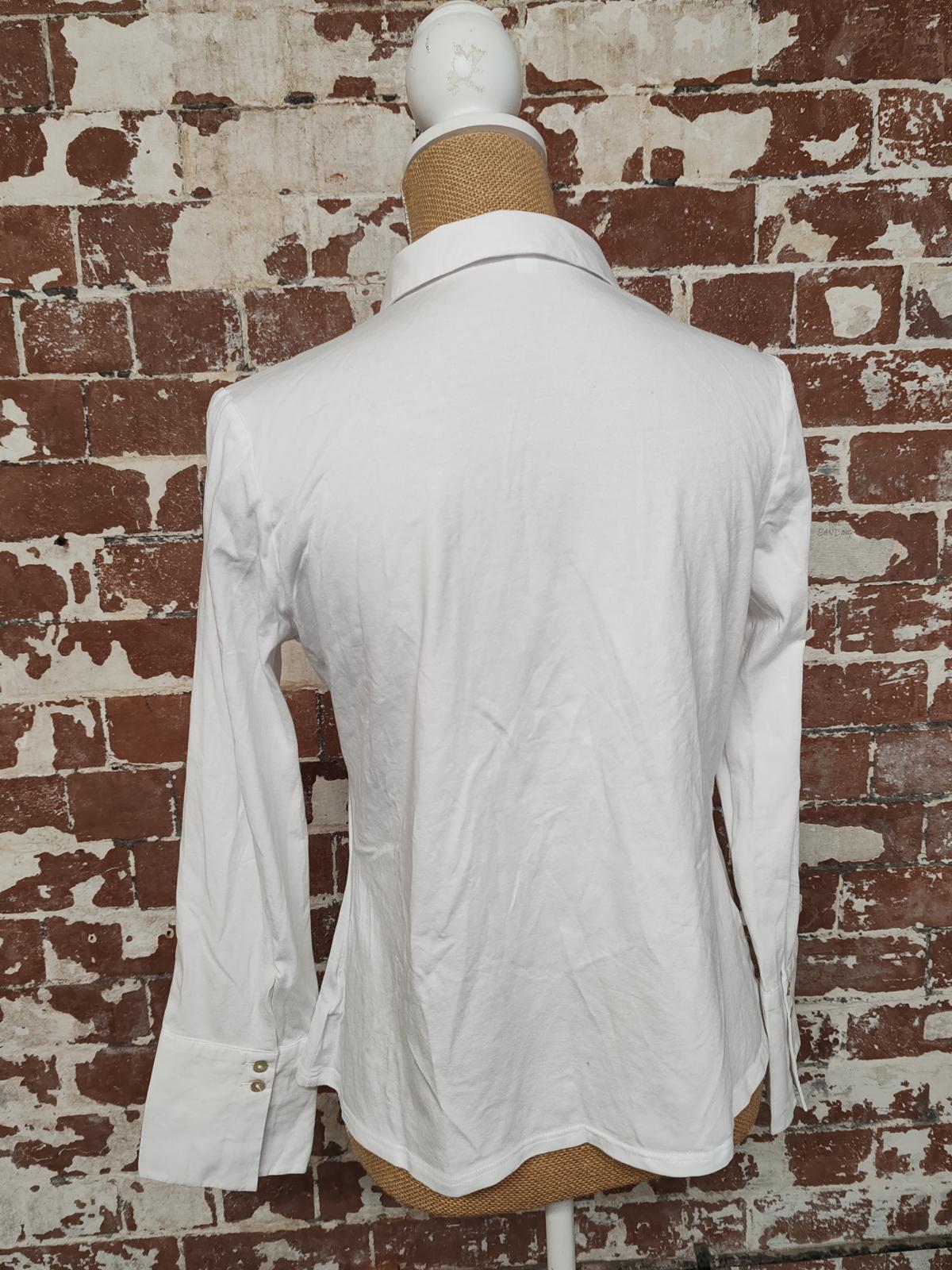 Tinta Spain | UK 14 | White Embroidered Shirt | Mixed Materials