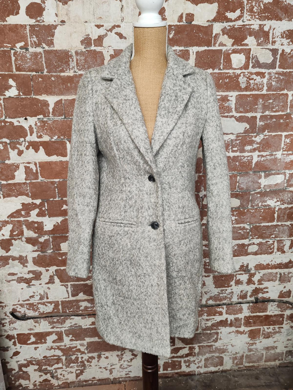 Formula Joven | 40 | Grey Wool Coat | Wool Blend