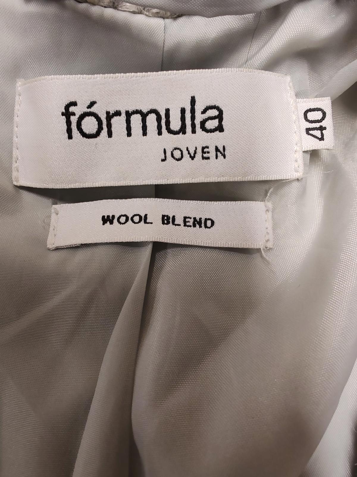 Formula Joven | 40 | Grey Wool Coat | Wool Blend