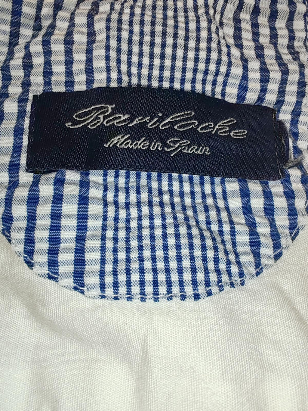 Bariloche | UK 10 | White & Blue Shirt | Mixed materials