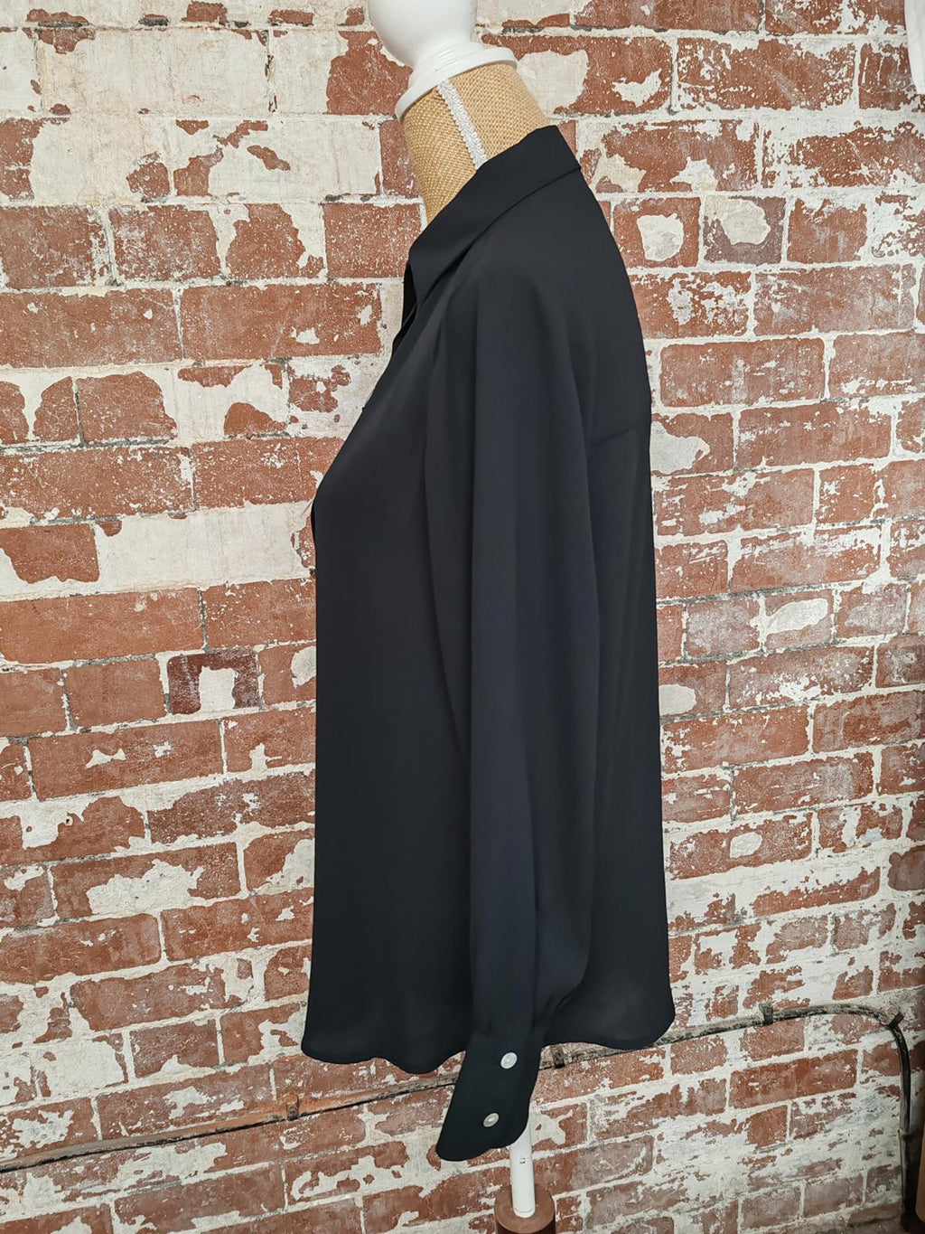 M&S | UK 12 | Black Shirt | Polyester