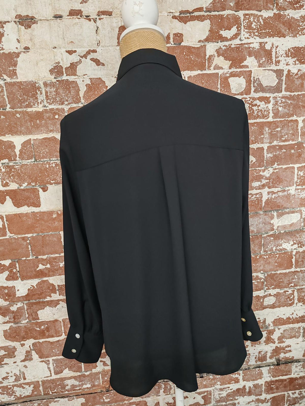 M&S | UK 12 | Black Shirt | Polyester