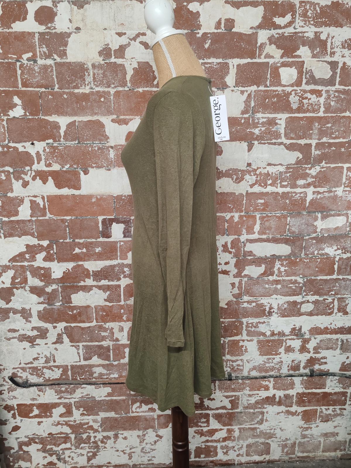 George | UK 12 | Khaki Dress | Polyester