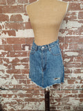 Zara | S | Distressed Denim Skirt | Cotton