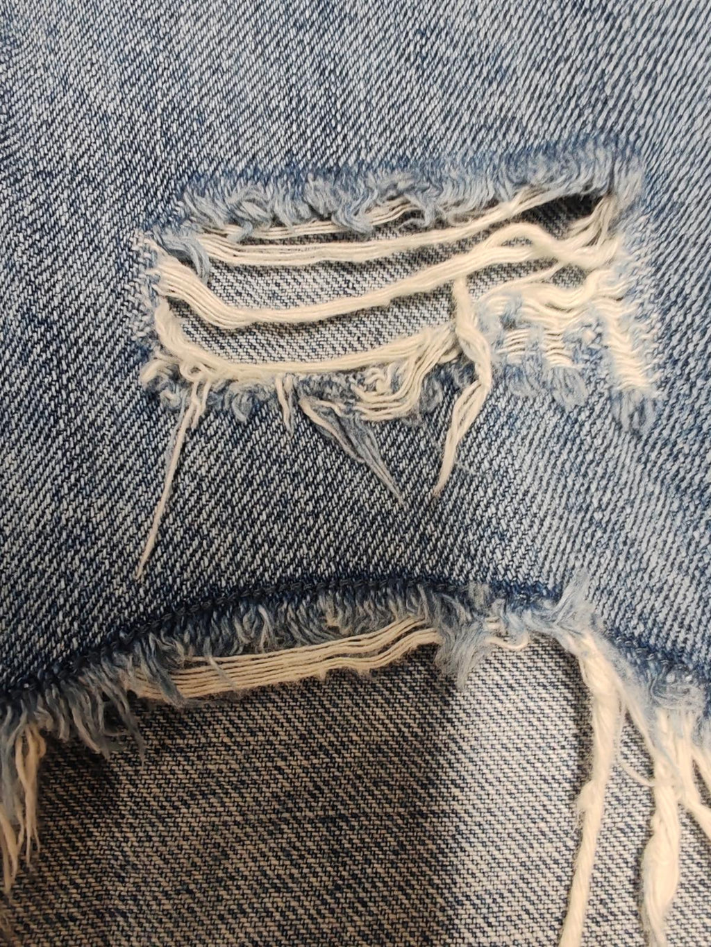 Zara | S | Distressed Denim Skirt | Cotton