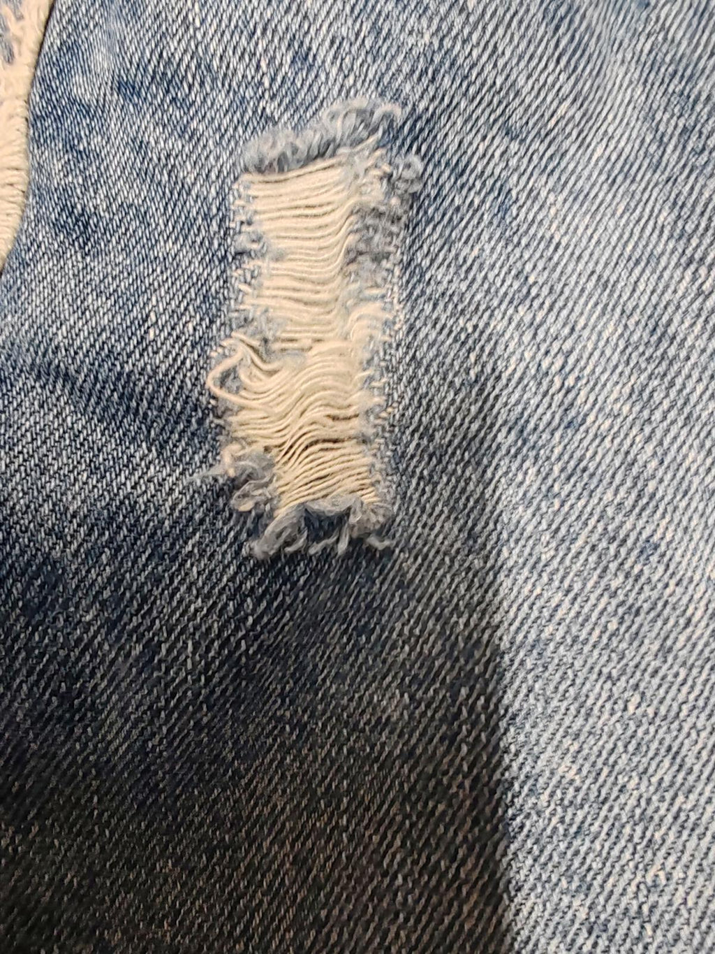 Zara | S | Distressed Denim Skirt | Cotton