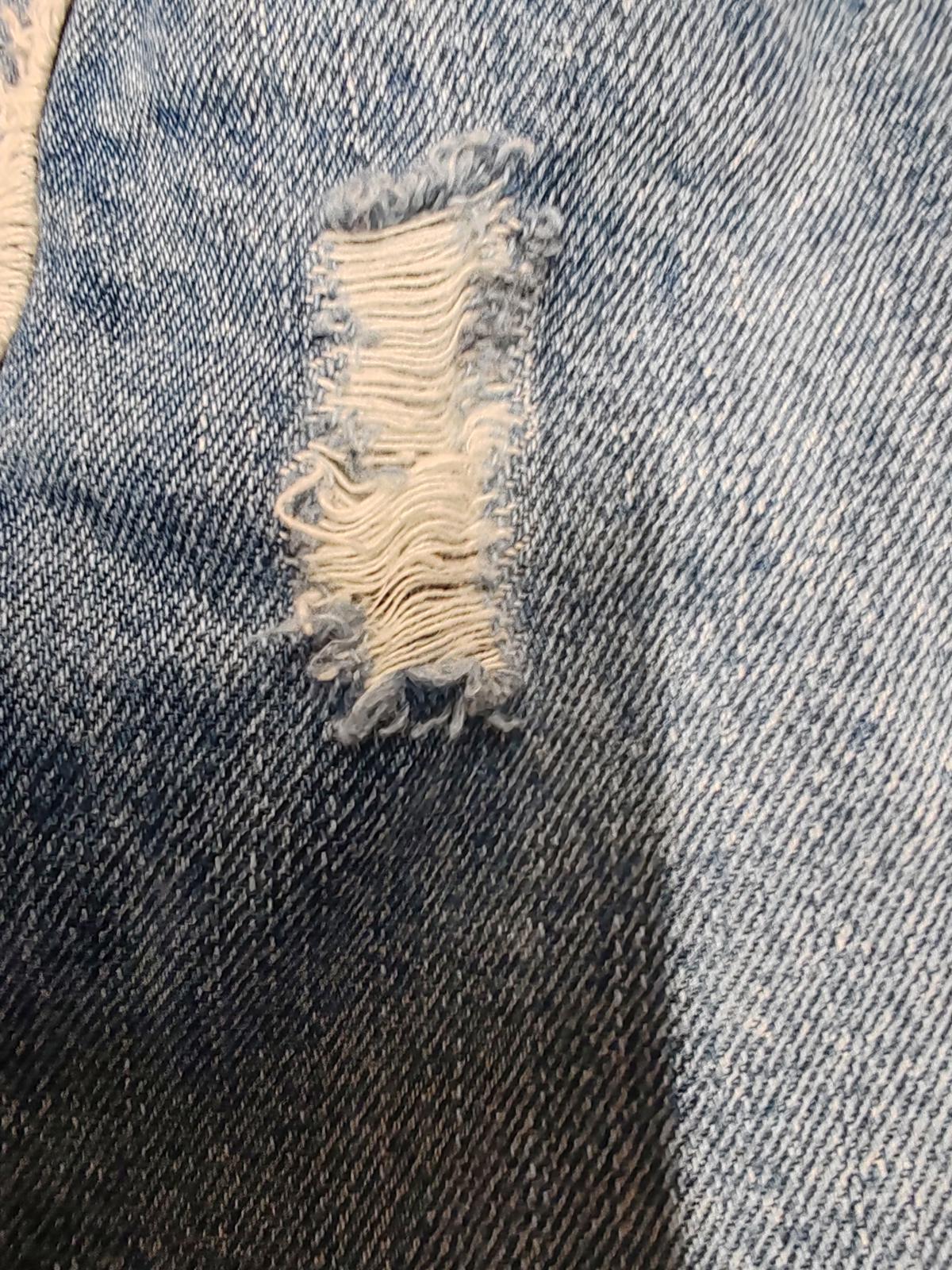 Zara | S | Distressed Denim Skirt | Cotton