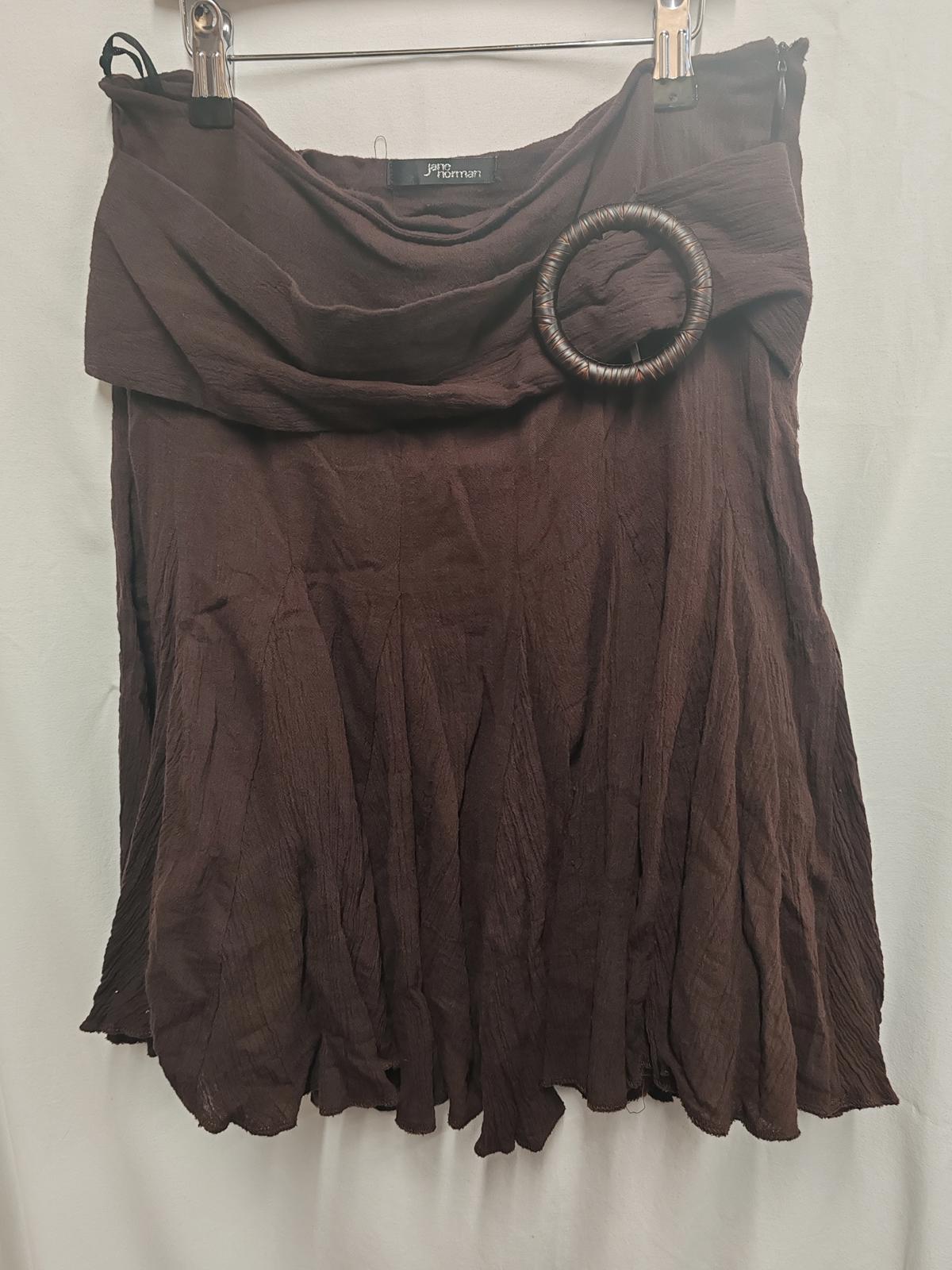 Jane Norman | UK 12 | Brown Boho Skirt | Cotton