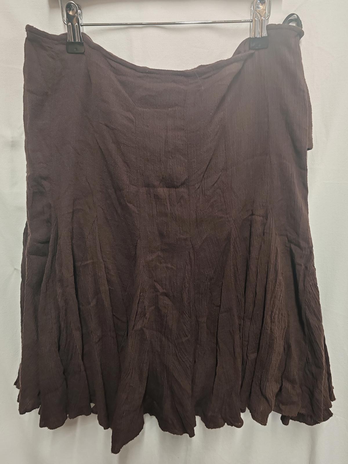 Jane Norman | UK 12 | Brown Boho Skirt | Cotton
