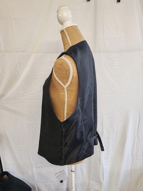 Asos | 46" Chest | Black waistcoat | Polyester