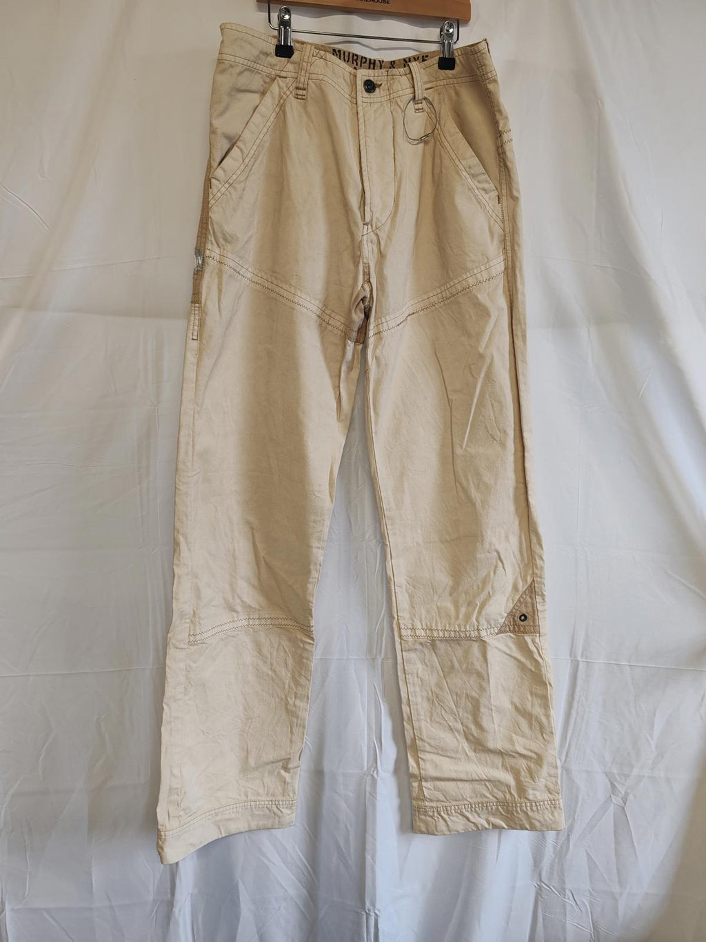 Murphy & Nye | 34" Waist | Beige trousers | Cotton