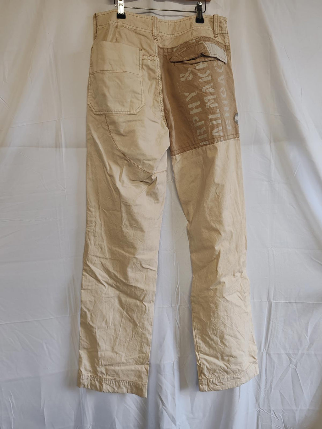 Murphy & Nye | 34" Waist | Beige trousers | Cotton