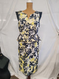 Per Una | UK 14 | Mixed Colour Pencil Dress | Cotton
