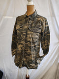 Topshop | UK 8 | Camouflage Distressed Jacket | Cotton