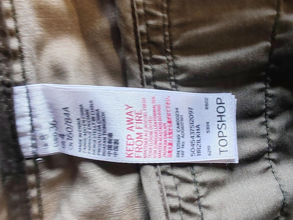 Topshop | UK 8 | Camouflage Distressed Jacket | Cotton