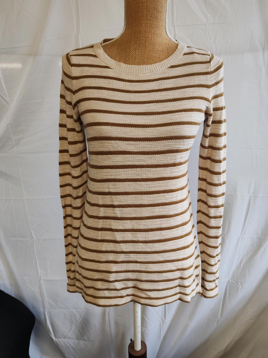 Fatface | UK 10 | Cream & Brown Jumper | Cotton