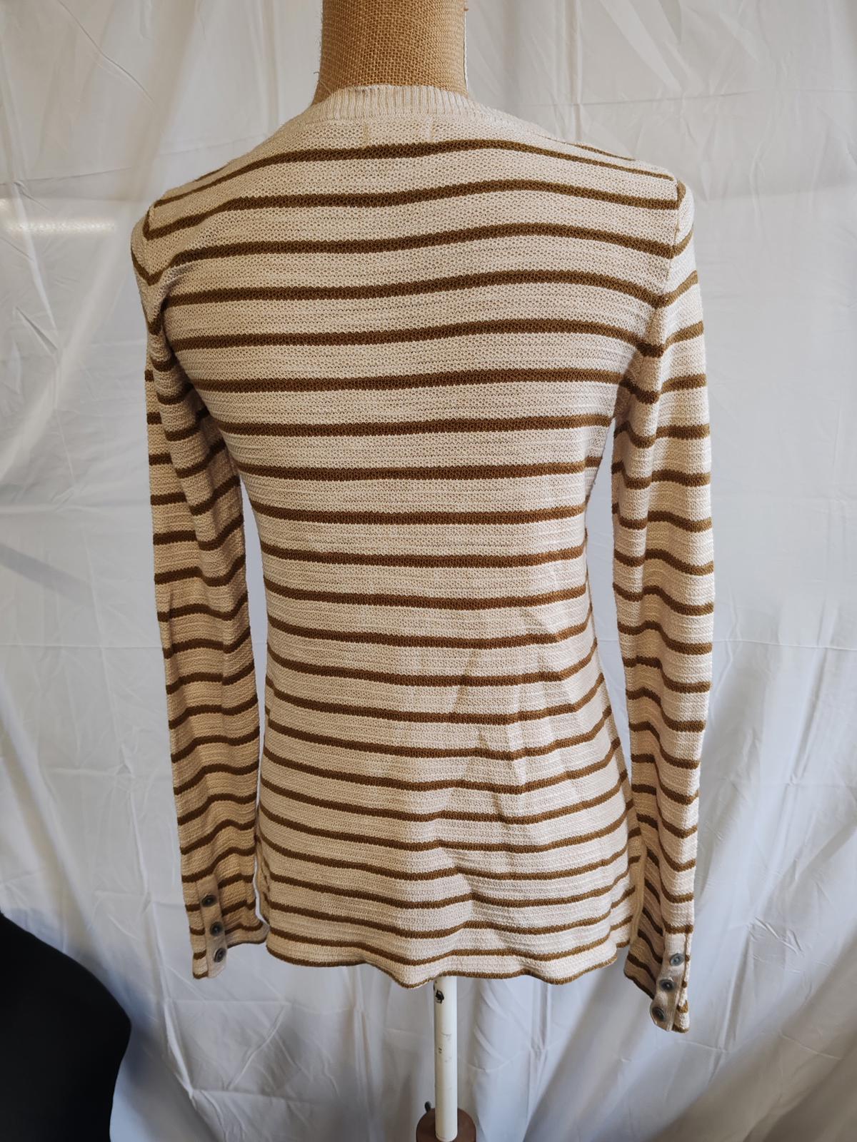 Fatface | UK 10 | Cream & Brown Jumper | Cotton