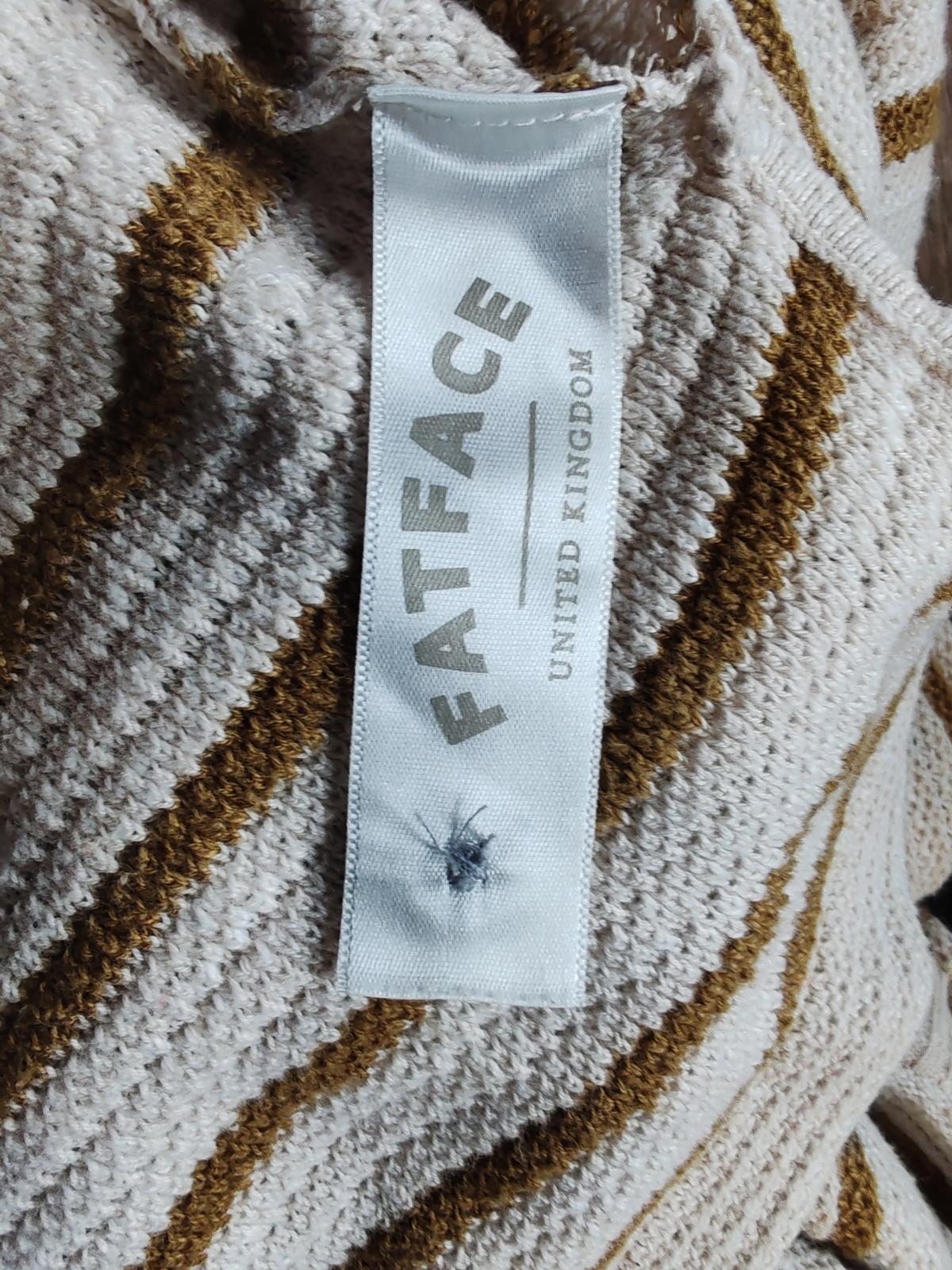 Fatface | UK 10 | Cream & Brown Jumper | Cotton