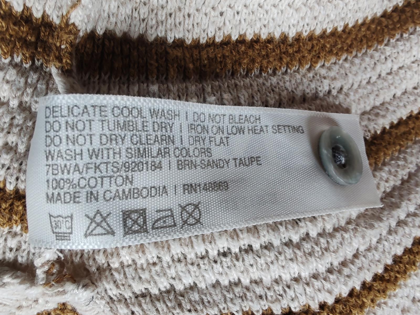 Fatface | UK 10 | Cream & Brown Jumper | Cotton