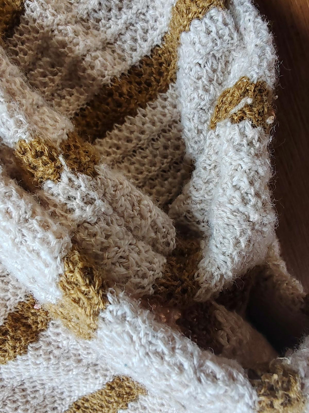 Fatface | UK 10 | Cream & Brown Jumper | Cotton
