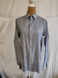 M&S | Size 14 / chest size 38" | Blue Pinstripe Shirt | Polyester